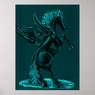 Póster pegasus aqua