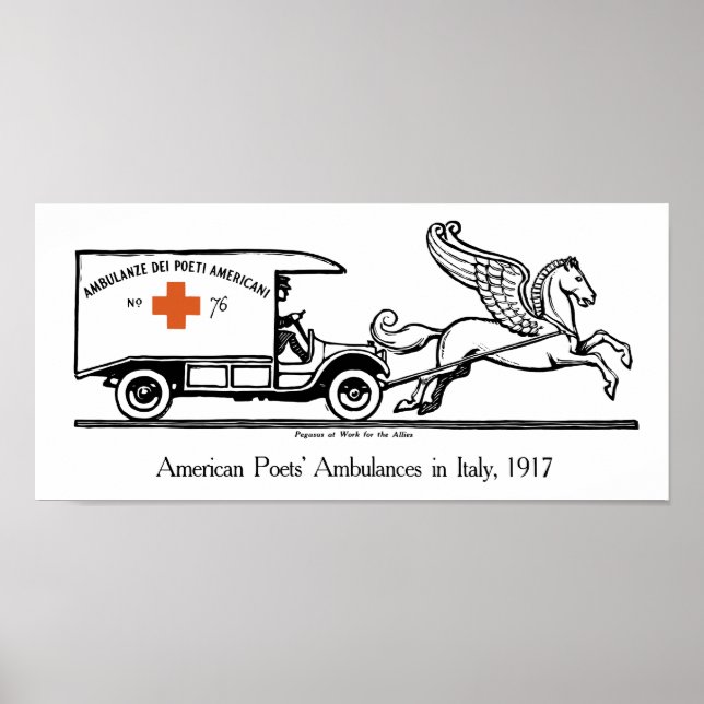 Póster Pegasus En El Trabajo Para Los Aliados — WWI (Frente)