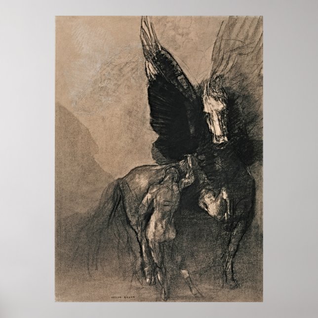 Póster Pegasus y Bellerophon - Obra maestra mítica (Frente)