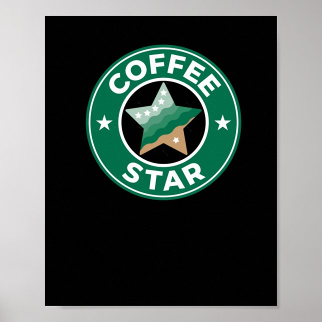 Póster Pegatina Coffee Star (Frente)