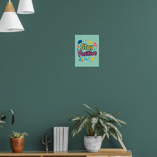 Póster Pegatina Colorida Mantén la Positividad (Salón 1)