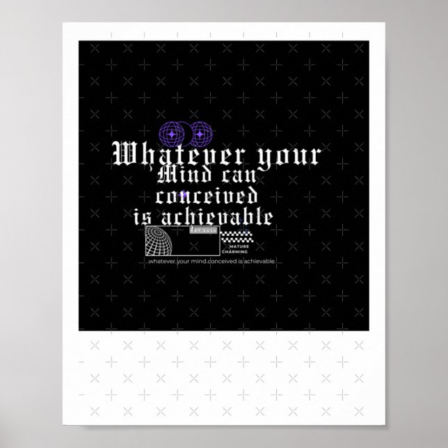 Póster Pegatina Conceive Achieve (Frente)