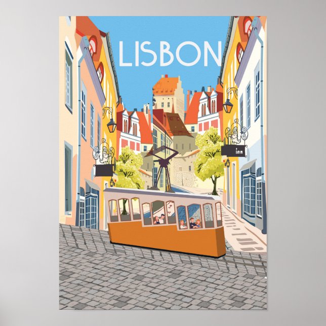 Póster Pegatina de afiches de viaje de Lisboa LIsboa port (Frente)
