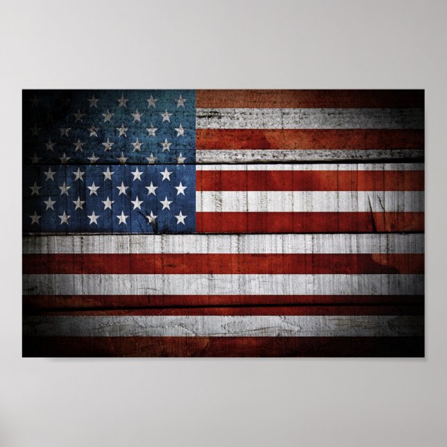 Póster Pegatina de bandera de Estados Unidos (Frente)