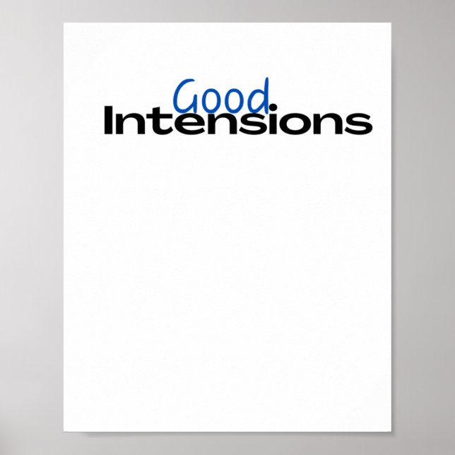 Póster Pegatina de buenas intenciones (Frente)