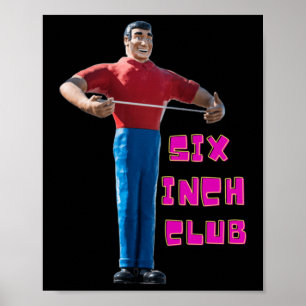 Póster Pegatina de club de seis pulgadas