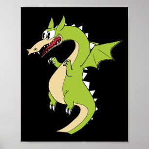 Póster Pegatina de Cuphead Dragon (Matchstick)