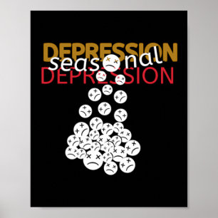 Póster Pegatina de depresión estacional