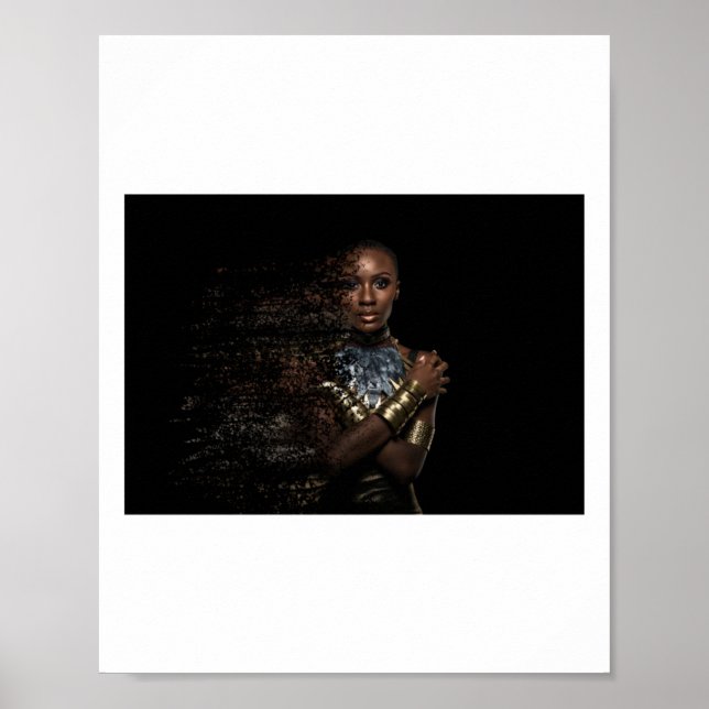 Póster Pegatina de Dispersión de Reina Negra (Frente)