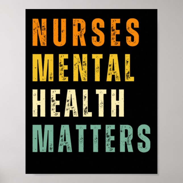 Póster Pegatina De Enfermeras De Salud Mental (Frente)