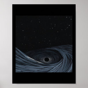 Póster Pegatina de estilo anime de agujero negro