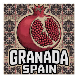 Póster Pegatina de Granada España