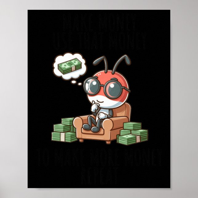 Póster Pegatina de hormigas de fabricante de dinero (Frente)