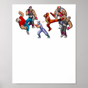 Póster Pegatina de la Contienda de Arcade Ninja Gaiden