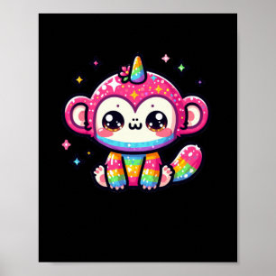 Póster Pegatina de monos de Unicorn