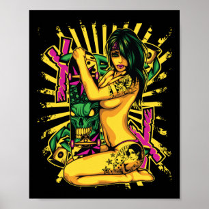 Póster Pegatina de mujeres afromasculinas