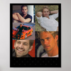 Póster Pegatina de Paul Walker Collage