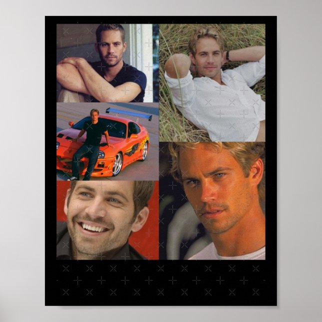 Póster Pegatina de Paul Walker Collage (Frente)
