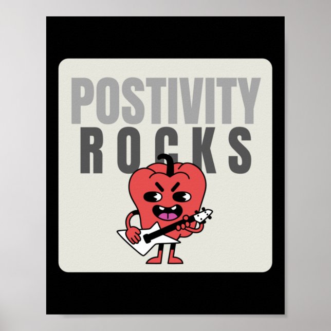 Póster Pegatina de Rocas de Positividad (Frente)