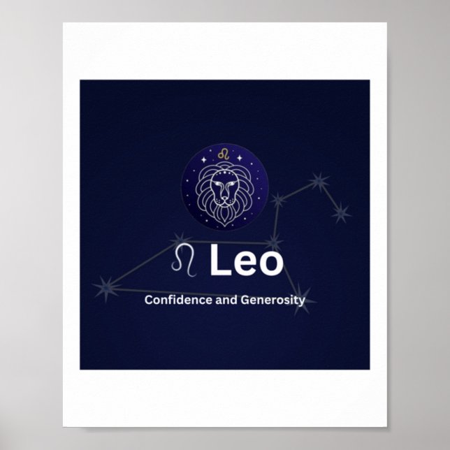 Póster Pegatina de Rótulo Leo Zodic (Frente)