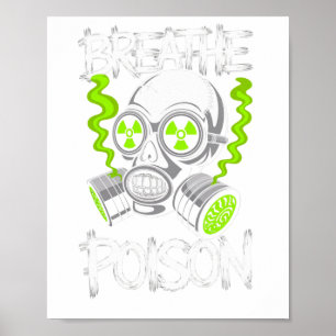 Póster Pegatina de Toxic Skull Drifter 