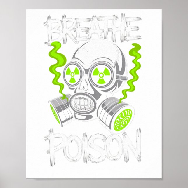 Póster Pegatina de Toxic Skull Drifter  (Frente)