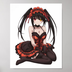 Póster Pegatina de Waifu Kurumi Tokisaki