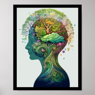 Póster Pegatina del Día Mundial de la Salud Mental
