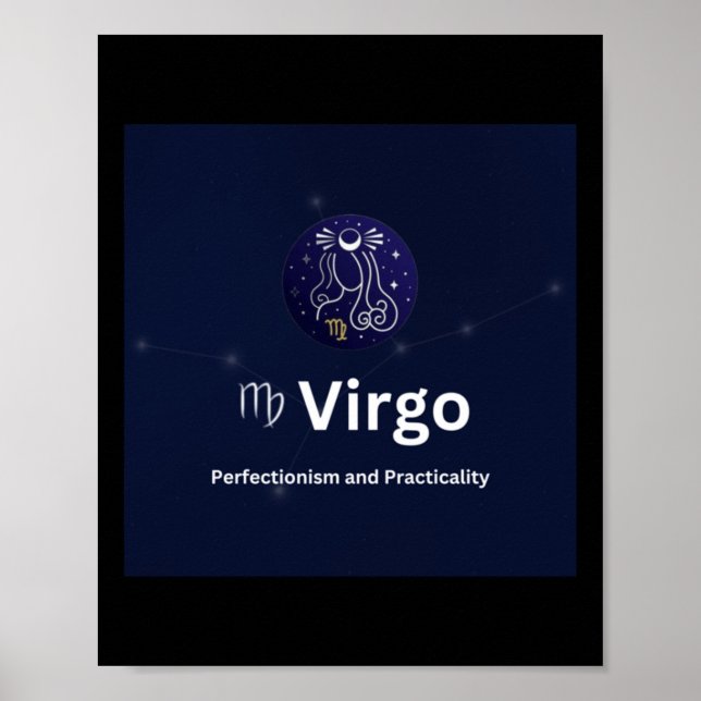 Póster Pegatina del Rótulo Virgo Zodiac (Frente)
