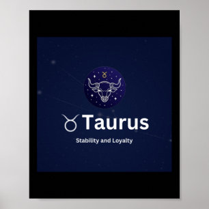 Póster Pegatina del signo zodiacal Tauro