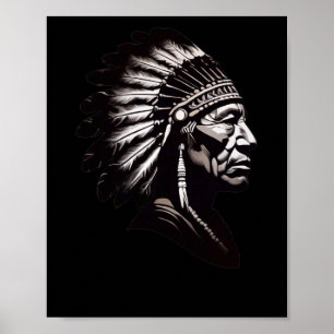 Póster Pegatina Jefe de la India Seneca2