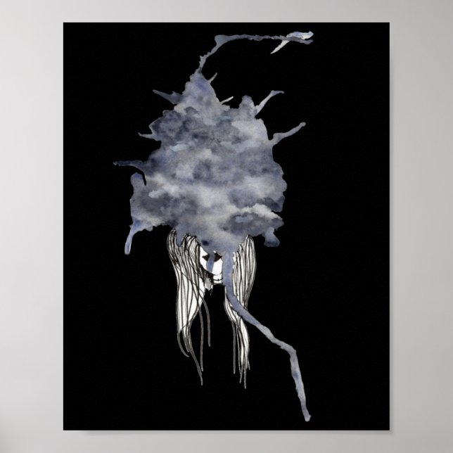 Póster Pegatina nublado (Frente)