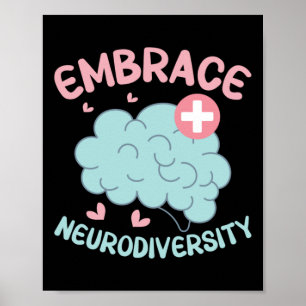 Póster Pegatina para abrazar la neurodiversidad