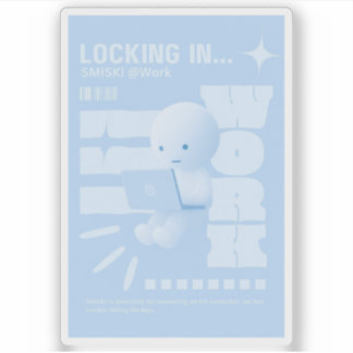 Póster Pegatina Smiski