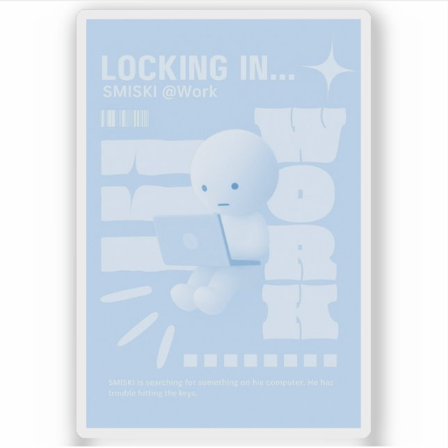 Póster Pegatina Smiski (Anverso)