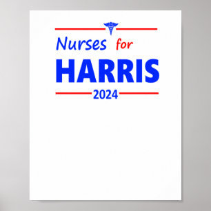 Póster Pegatinas de la Campaña Enfermeras Para Harris 202