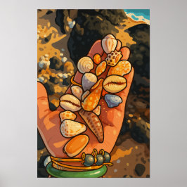 Póster Peinado de playa