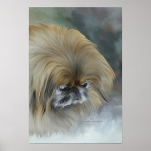 Póster Pekinés pensativo