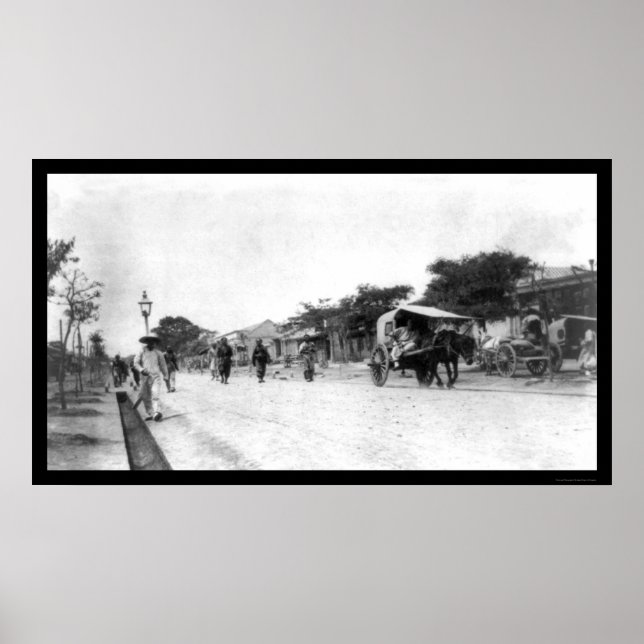 Póster Peking, China Street Scene 1911 (Frente)