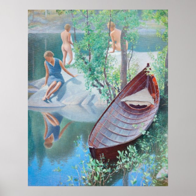 Póster Pekka Halonen Summer idyll 1931 Finlandia (Frente)