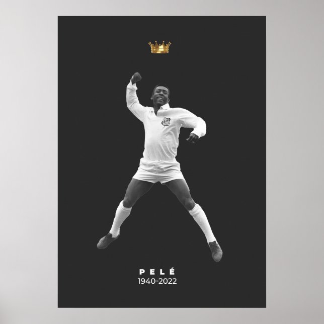Póster Pelé minimalista - 1940-2022 (Frente)