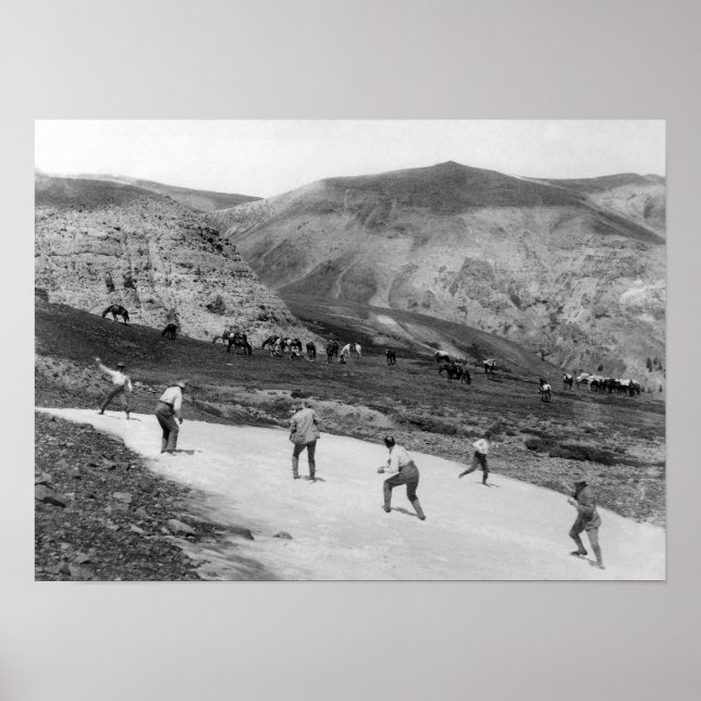 Póster Pelea de bola de nieve - Fiesta de campo de encues (Frente)