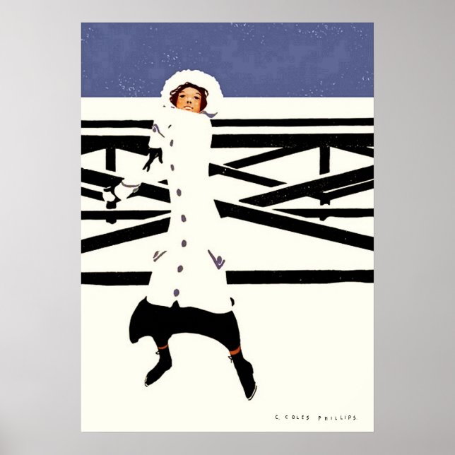 Póster Pelea de bolas de nieve Muchacha que se desvanece  (Frente)