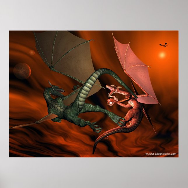 Póster Pelea de dragones (Frente)