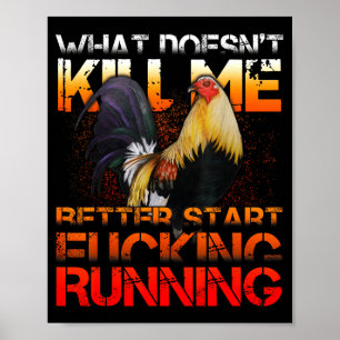 Póster Pelea de gallo divertida