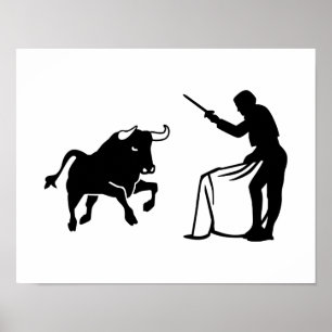 Póster Pelea de toros de Matador