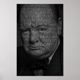 Póster Pelearemos en las playas - Cita de Churchill