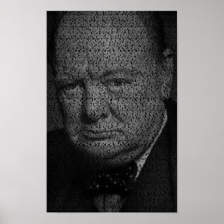 Póster Pelearemos en las playas - Cita de Churchill