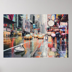 Póster Pelícano del "desvío" en Nueva York