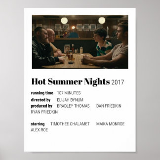 Póster película caliente de las noches de verano